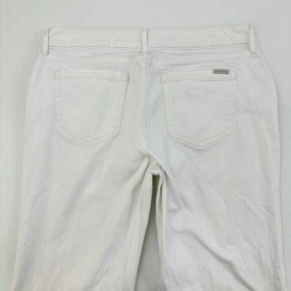Eddie Bauer Curvy Trouser Women's size 12P White Denim Jeans - Picture 6 of 6